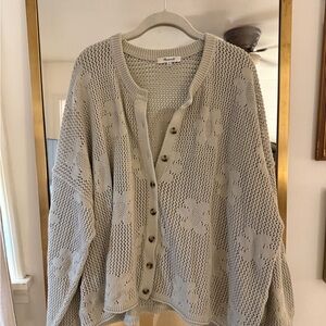 Women's Sage Button-Up Sweater